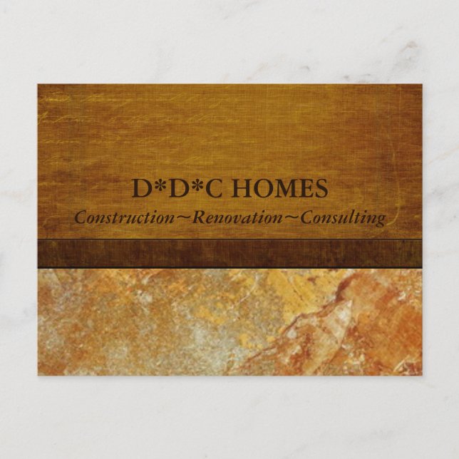 Construction Builders Advertising Postcard (Front)