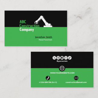 Construction Building Crane Business Card