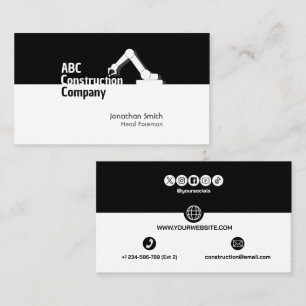 Construction Building Crane Business Card