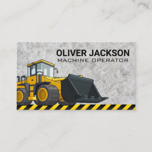 Construction Bull Dozer Heavy Machinery Business Card