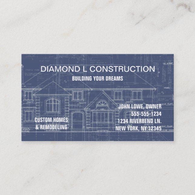 Construction business card (Front)