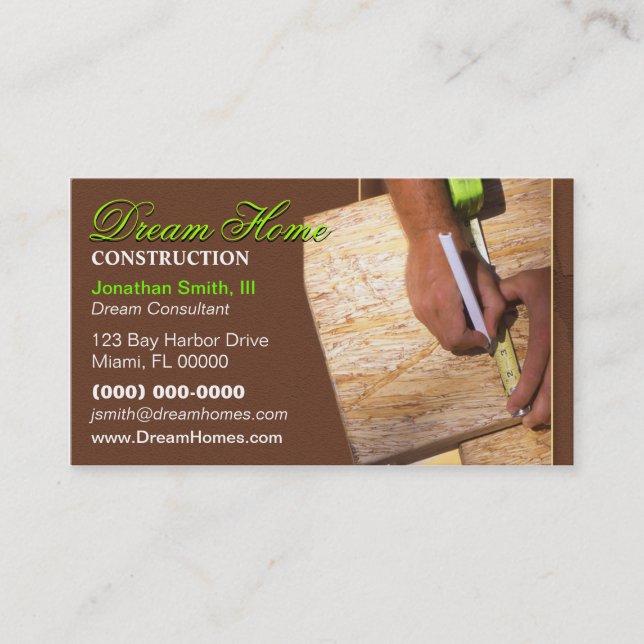 Construction Business Card (Front)