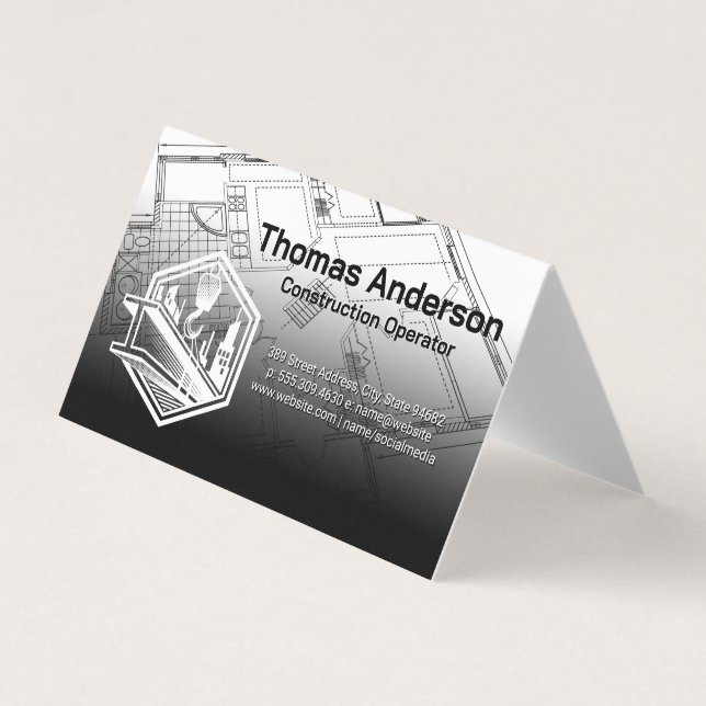 Construction  business card (Front)