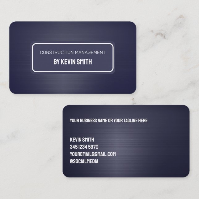 Construction  business card (Front/Back)