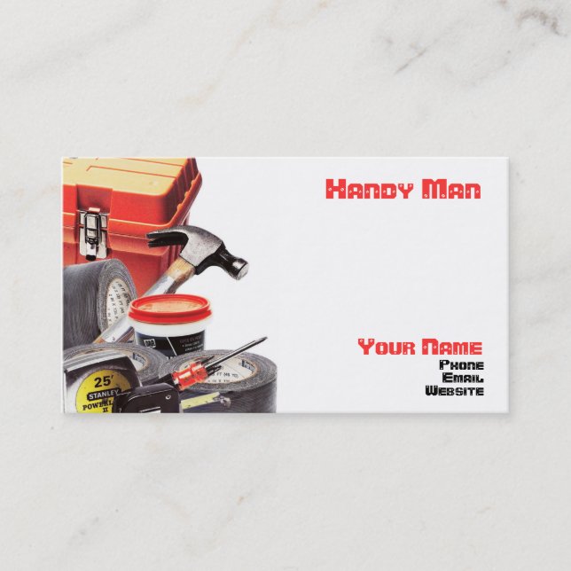 Construction Business card (Front)