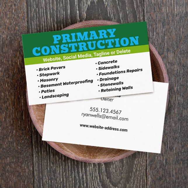 Construction  business card (Creator Uploaded)