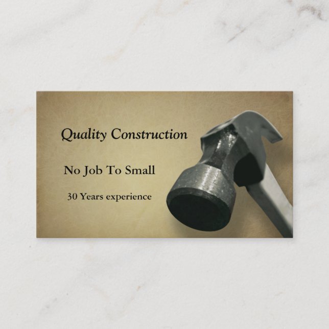 Construction Business Card (Front)