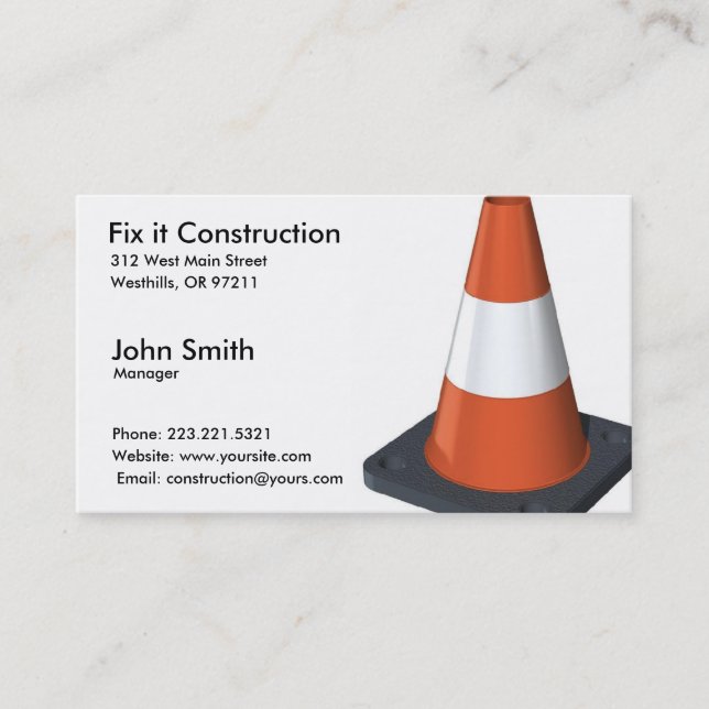 Construction Business Card (Front)