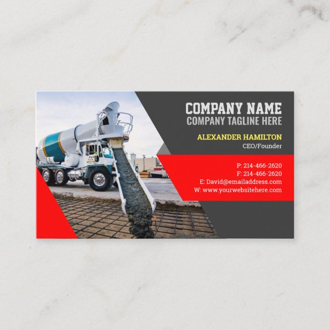 Construction Business Card (Concretes) (Front)