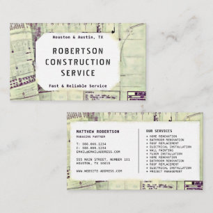 Construction Business Card - Construction Plan