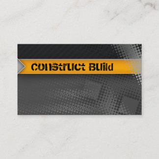 Construction Business Card Grunge grey dots