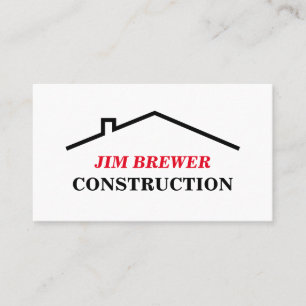 Construction business card template for builders