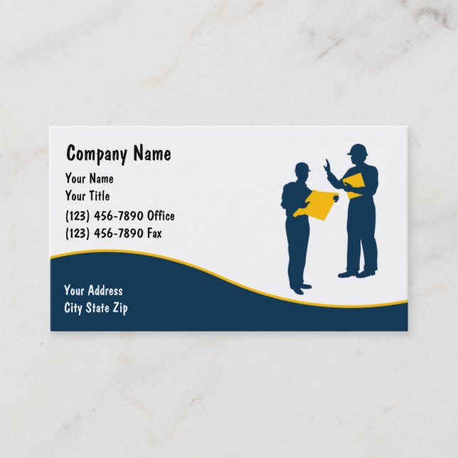 Construction Business Cards (Front)