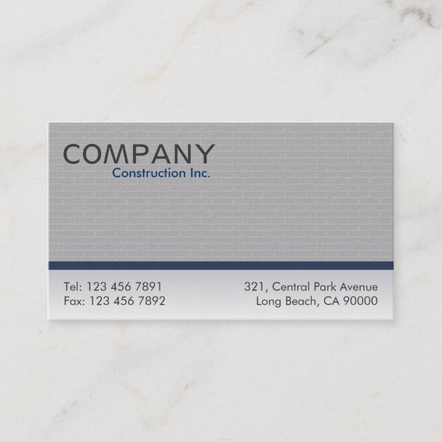 Construction - Business Cards (Front)