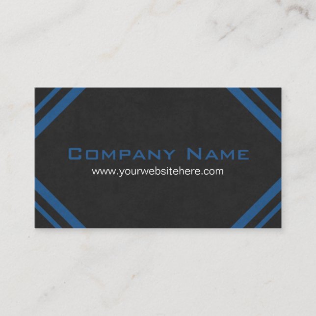 Construction Business Cards in Dark Blue (Front)