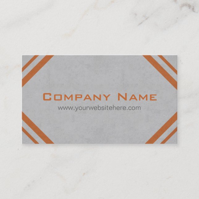 Construction Business Cards in Orange (Front)