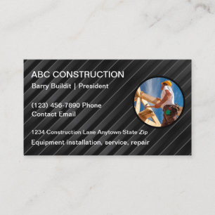 Construction Business Cards Unique Design
