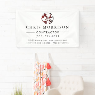 Construction Business Marketing Logo Banner