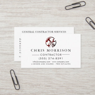 Construction Business Marketing Logo Card