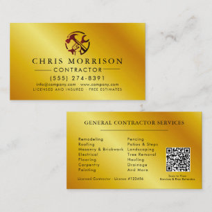 Construction Business Marketing Logo Card