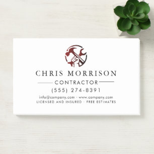 Construction Business Marketing Logo Post-it Notes