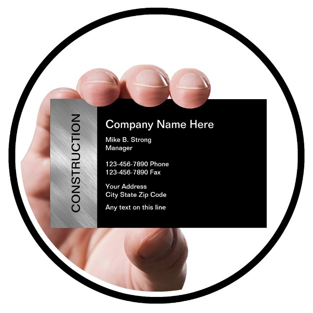 Construction Business Template Business Card (Creator Uploaded)