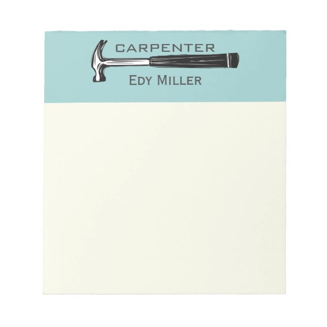 Construction Carpenter Handyman Notepad (Front)