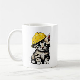 Construction Cat Coffee Mug