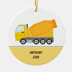 Construction Cement Mixer Personalized  Ornament