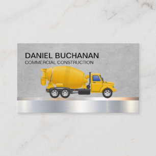 Construction Cement Truck Business Card