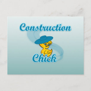 Construction Chick #3 Postcard
