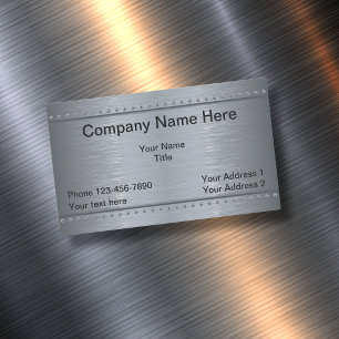 Construction Classic Layout Magnetic Business Card