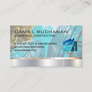 Construction Commercial Buildings Business Card