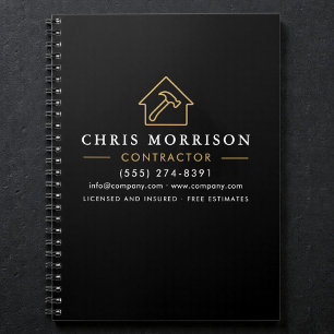 Construction Company Black Gold Notebook