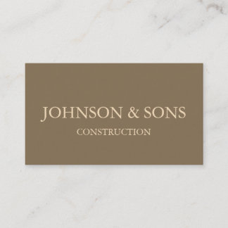 Construction company business card