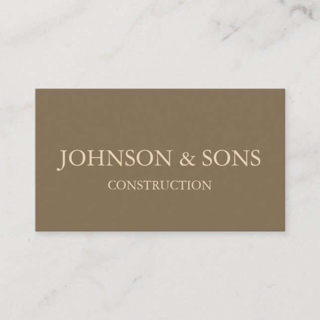 Construction company business card (Front)