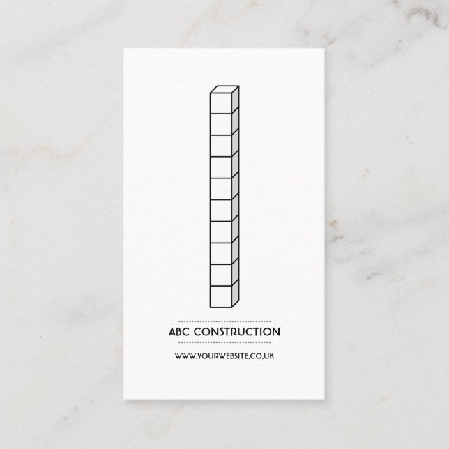 Construction Company Business Card v2 (Front)