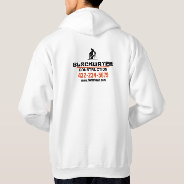 Construction Company Commercial and Residential Hoodie (Back)