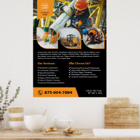 Construction Company Custom Poster