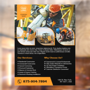 Construction Company Custom Window Cling