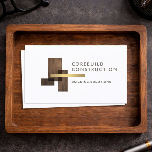 Construction Company Logo Business Card