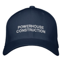 Construction Company Name Block Text Navy