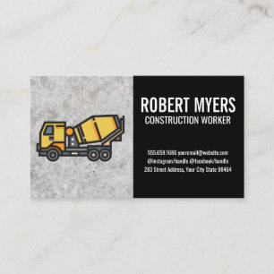 Construction Concrete Mixer Appointment Card