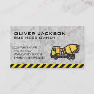 Construction Concrete Mixer Business Card