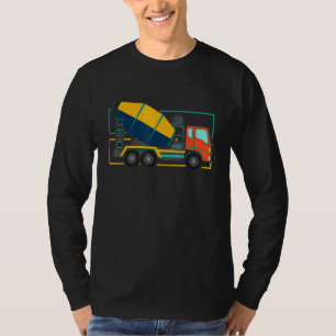 Construction Concrete Mixer Truck Highway House Bu T-Shirt