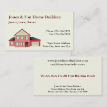 Construction Contactor Architect Business Card