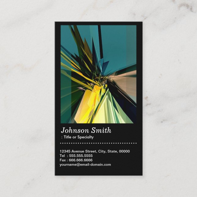 Construction Contemporary Abstract with QR Code Business Card (Front)