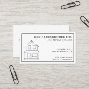 Construction Contractor Architect Business Card