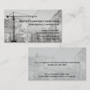 Construction Contractor Architect Business Card