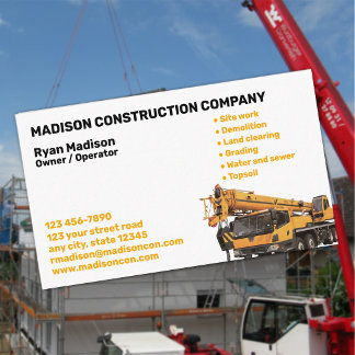 Construction | Contractor Business Card